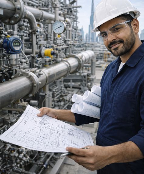 Piping Engineer in UAE for industrial and oil and gas projects